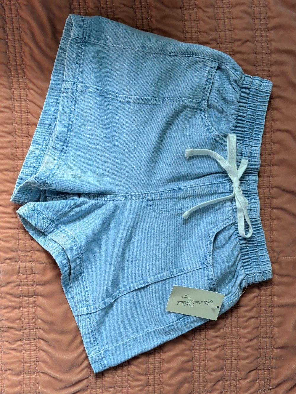 Universal Thread Light Blue Elastic Waist Denim Shorts